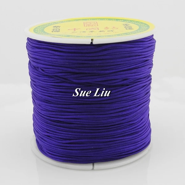 0,8 мм 49-цвет нейлоновый шнур нить китайский узел макраме шнур браслет плетеный шнур кисточки вышивка бисером нить-100 м/катушка