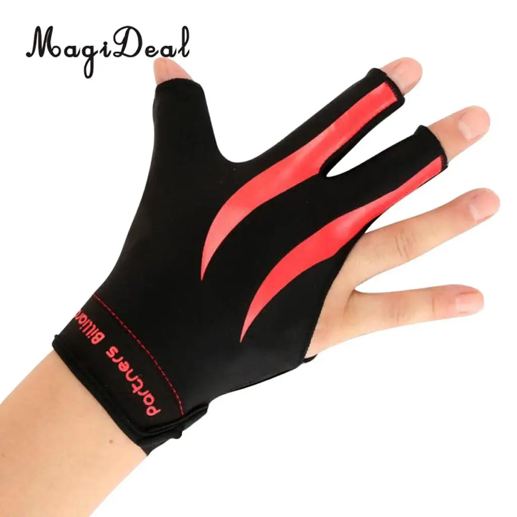MagiDeal Quality Three-Finger Breathable Right Hand Snooker Pool Cue Stick Billiard Glove