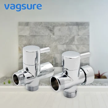 

Brass G1/2 G3/4 Bathroom Shower Faucet Adapte T Connector Ceramic Cartridge 3 Way Diverter Toilet Bidet Shattaf Tap Valve