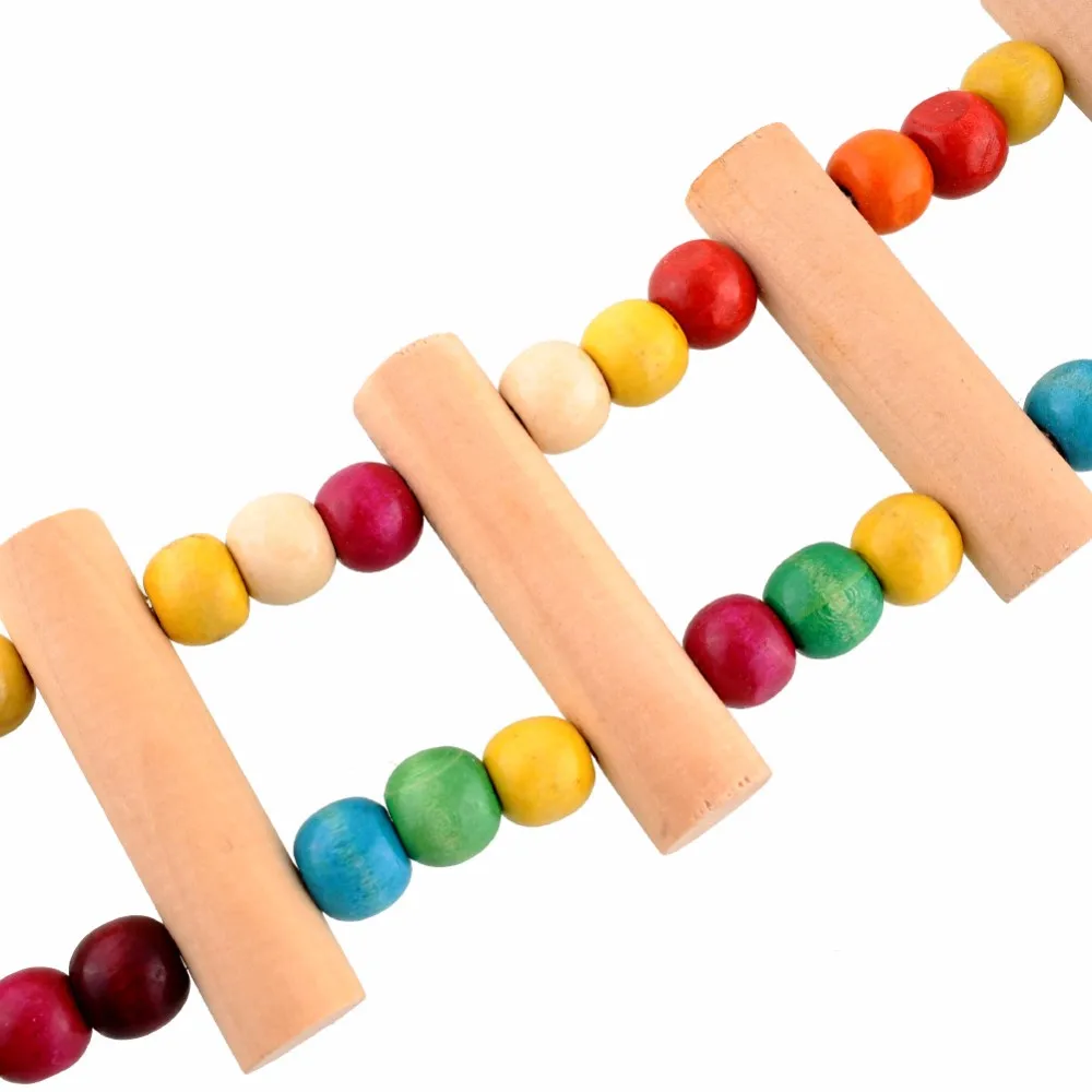 Title 3, Parrot Pet Bird Wood Ladder Climb Cableway Hams...