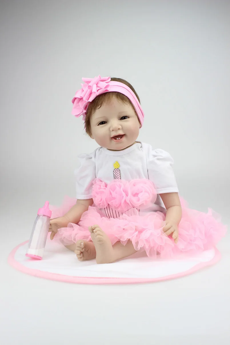 

55cm reborn baby doll vinyl full silicone reborn girl Baby alive toys dolls Sleeping baby doll toddler toys For Newborn Infant