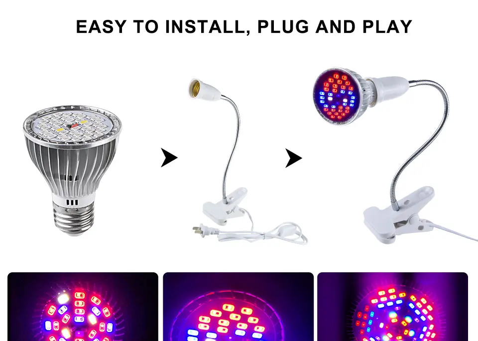 Plant Indoor Grow Lamp For Plants Flowers Seeds Hydroponics Lighting Garden Greenhouse (2)