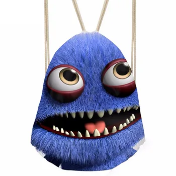 

Kawaii 3D Open Mouth Monster Print Girls Boys Drawstrings Bags Fashion Backpack for Teenage Casual Chidren SchoolbagSumka