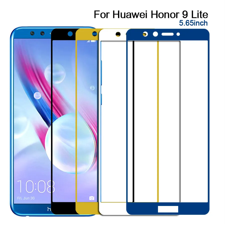 Закаленное стекло для Honor 9 Lite Защитное Huawei 3D полное покрытие защитная пленка 5 65