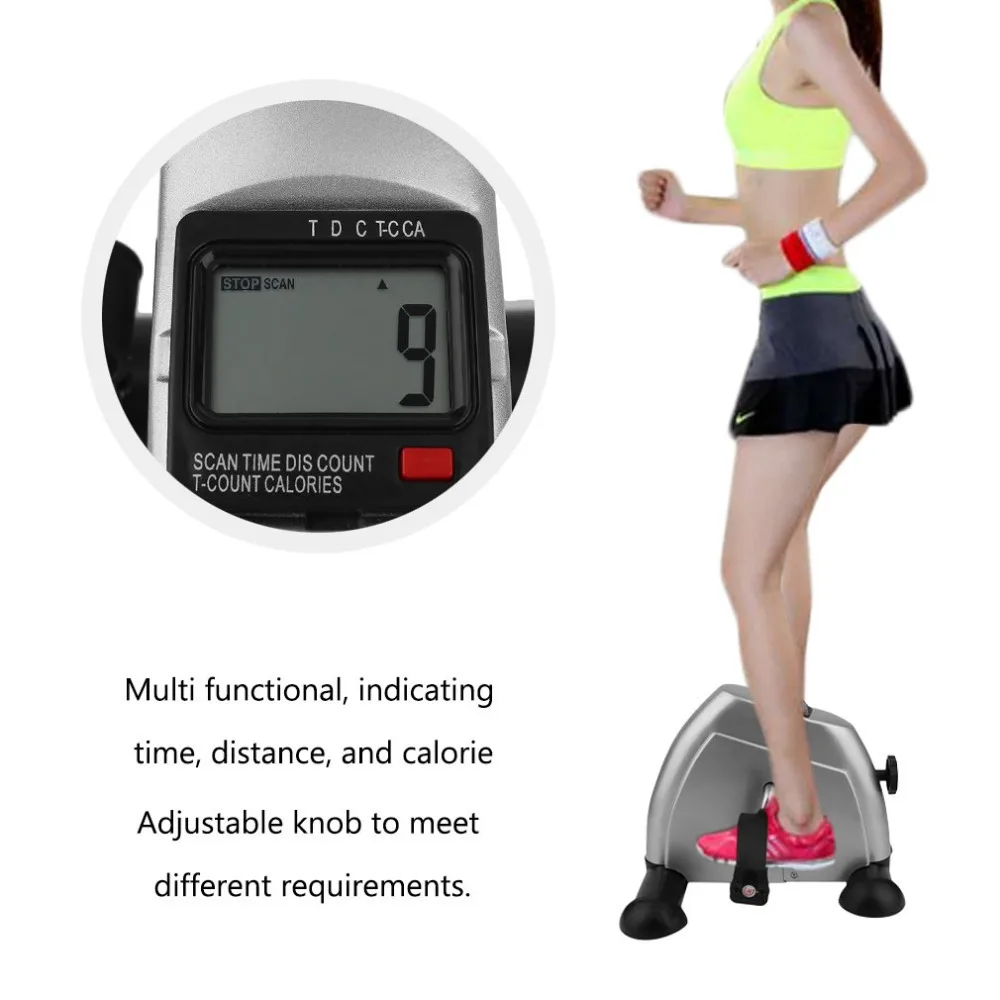

Home Exerciser Mini Pedal Exercise Multi functional Bike 4 Legs LCD Display Indoor Fitness Cycling Stepper For Old Young