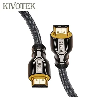 

KIVOTEK HDMI Cable 2.0v 4k 3D 60FPS Kable for HD TV LCD Laptop PS3 Projector Computer cable 1m 2m 3m 5m