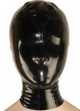 

100% Natural latex head mask rubber hood fetish suffocate Mask