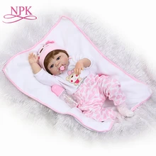 Boneca reborn npk, 56cm, macia, toque gentil, venda quente, boneca de corpo inteiro de vinil