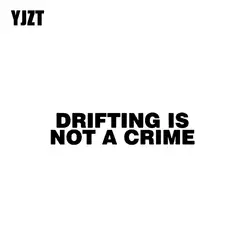 YJZT 14,2 см * 3,1 см интересные DRIFTLNG не является преступлением винил Графический наклейка автомобиля Стикеры черный/серебристый c11-0525