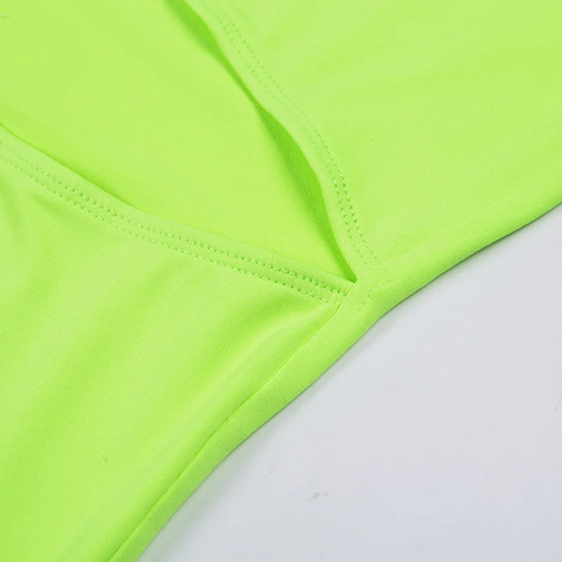 Для женщин флуоресцентный боди с высокой талией Slim Fit без бретелек пикантные однотонные с вырезами без бретелек колготки легкий костюм с шортами женские комбинезон для вечеринки