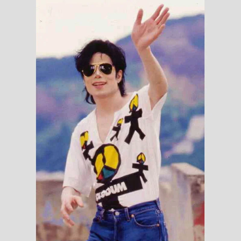 Редкая мода MJ Бразильская Ретро антивора Майкла Джексона OLODUM хлопковая Футболка