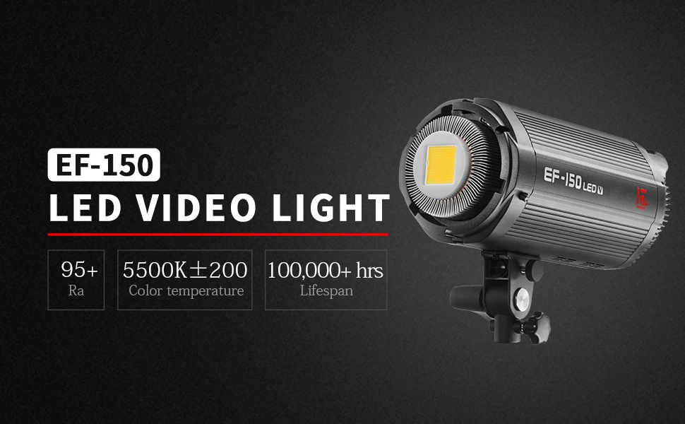 JINBEI EF-150 150Ws светодиодный светильник 5500K непрерывный выход студийная фотография TR-V6 вспышка триггер с регулируемой яркостью лампа крепление Bowens