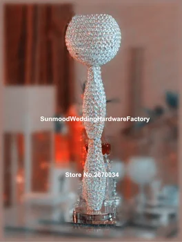 

about 25 days sent out order )Large glass vase centerpieces wedding glass flower stand with sliver iron for decoration