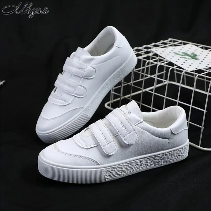 

Mhysa 2019 New spring and autumn fashion wild canvas shoes small white shoes female solid lace up casual shoes sneakers L181