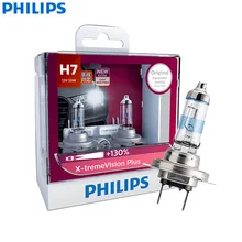 Philips X-treme Vision Plus H7 12 В 55 Вт PX26d 12972XVPS2 130% более яркий автомобильный галогенный головной светильник HL луч ECE авто лампы(Твин