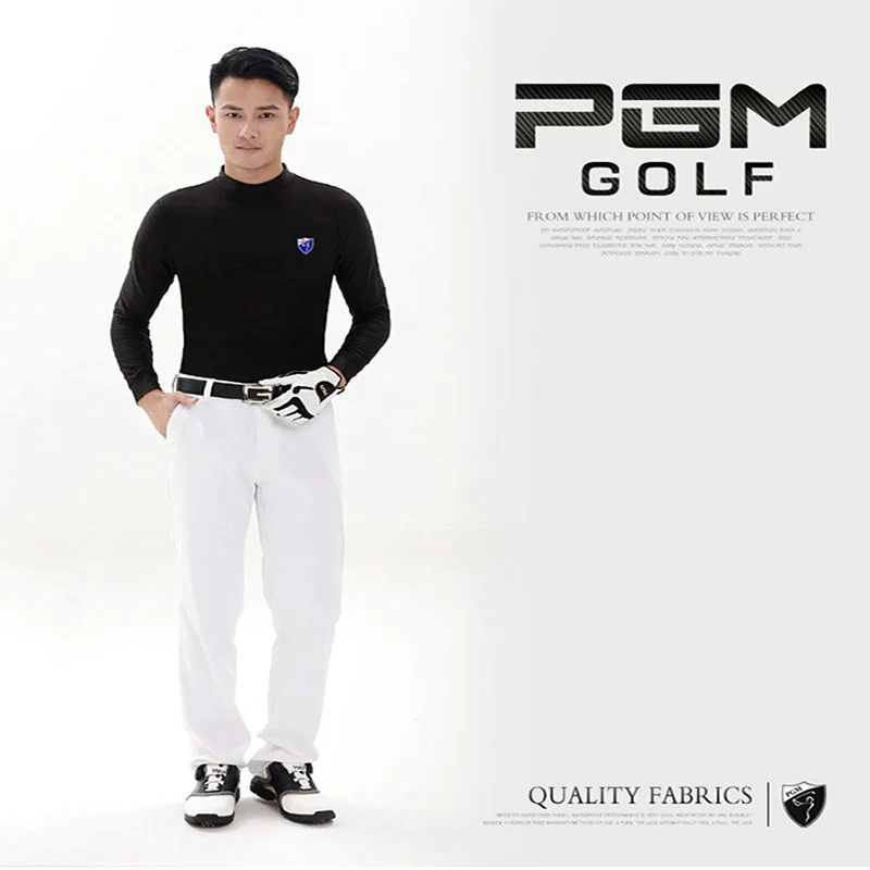 PGM Long-sleeved Nylon T-shirt golf Men's Shirt Clothing Keep warm Clothes Autumn Winter White Black Gray  (22)