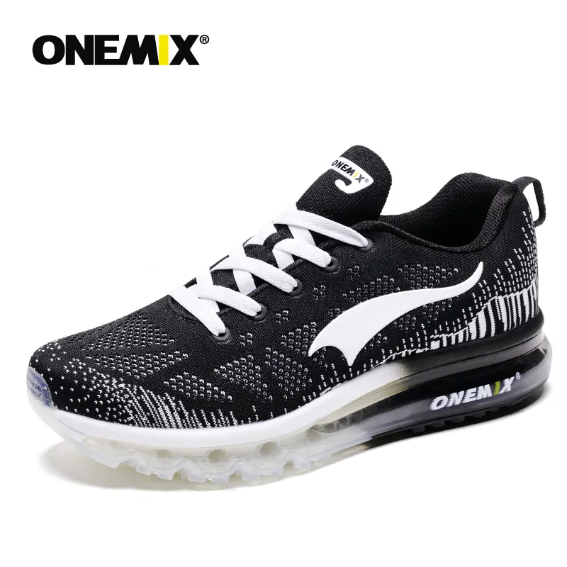 

Onemix Sport Shoes Men Running Shoes Breathable Mesh Man Walking Shoes Light zapatillas hombre Outdoor Black Athletic Shoes