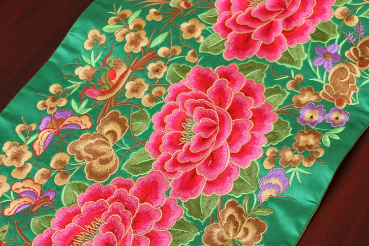 Fine Embroidery Peony Table Runners Luxury Cover Cloth Chinese style Dining Table Pads High End Silk Brocade Coffee Table Cloth Fine Embroidery Peony Table Runners Luxury Cover Cloth Chinese style Dining Table Pads High End Silk Brocade Coffee Table Cloth