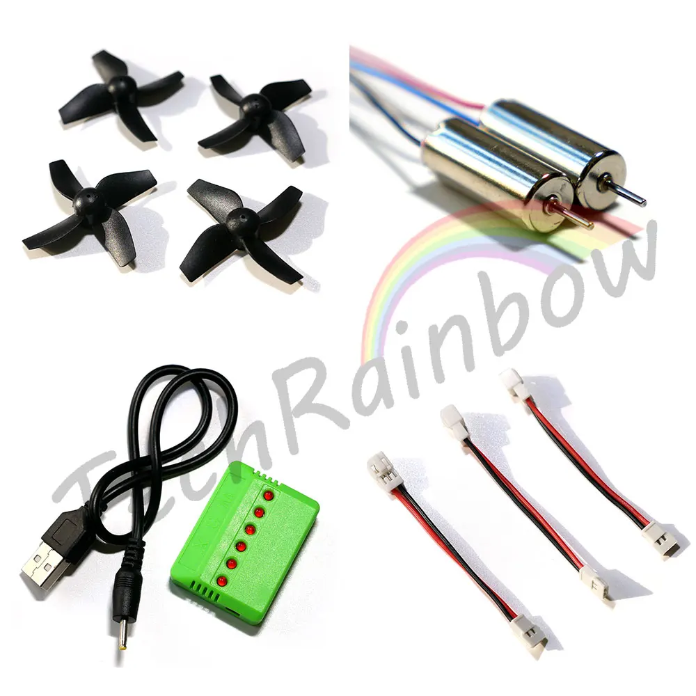 

JJRC H56 H36 Main Accessories Propeller 615 Coreless Motor 6in1 Balance Charger and Cable Mini Toys RC Quadcopter Spare Parts