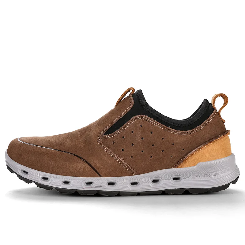 

HUMTTO Men's Leather Outdoor Hiking Trekking Shoes Sneakers For Men Gym Sport Camping Tourism Mountain Shoes Sneaker Man
