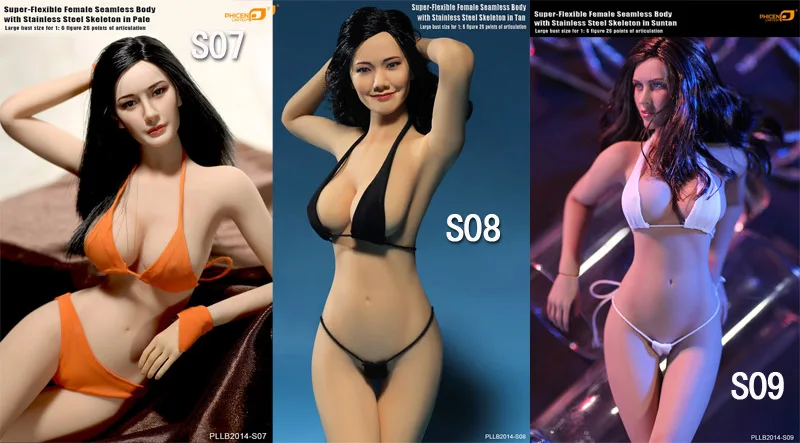 

TBleague Phicen PH PLLB2014 S07/S08/S09 Steel Skeleton Seamless Large Chest Action Figure for Holiday Gift