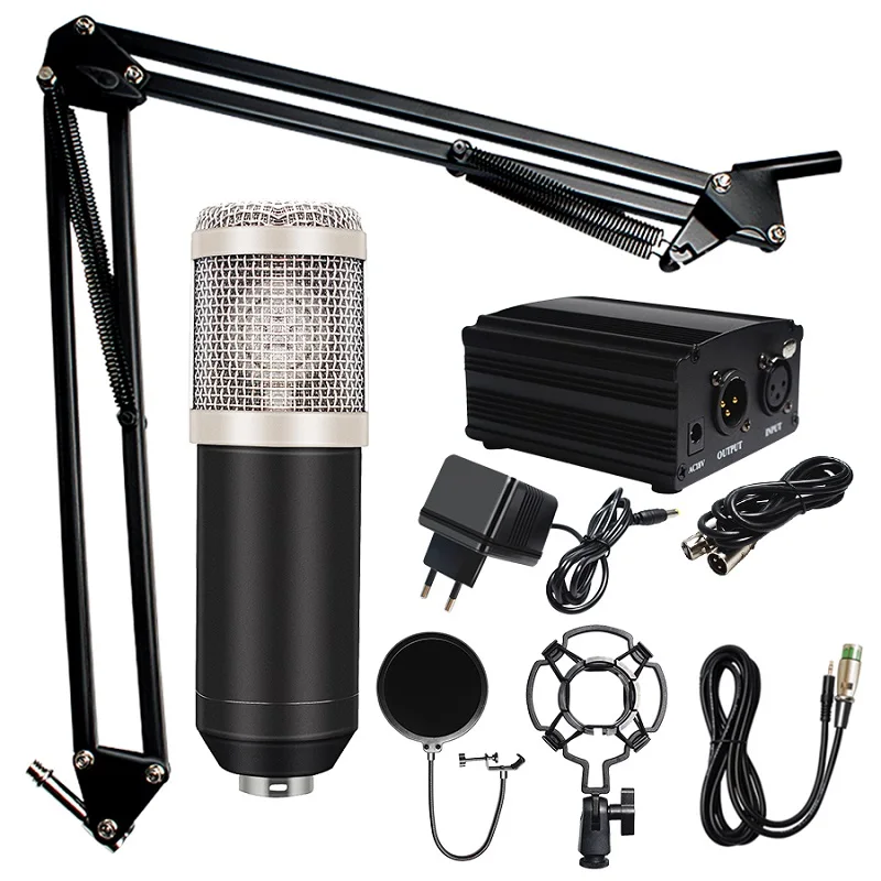 Professional microfone BM 800 Karaoke Microphone Condenser Microphone Kits Bundle Microphone for Computer Studio Recording 