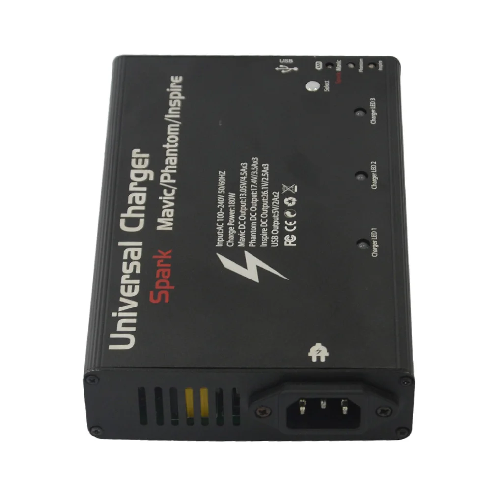 

OOTDTY For DJI Battery Spark Mavic Pro Phantom 3 Inspire Universal Dji Charger 3 Channel 2 x USB Output 5V 2.0A MAR3
