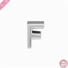 Буква F Charm бусы для Для женщин ювелирных изделий с тиснением сердца и точек DIY Fit Подвески Пандора Серебро 925 первоначально LE017-F