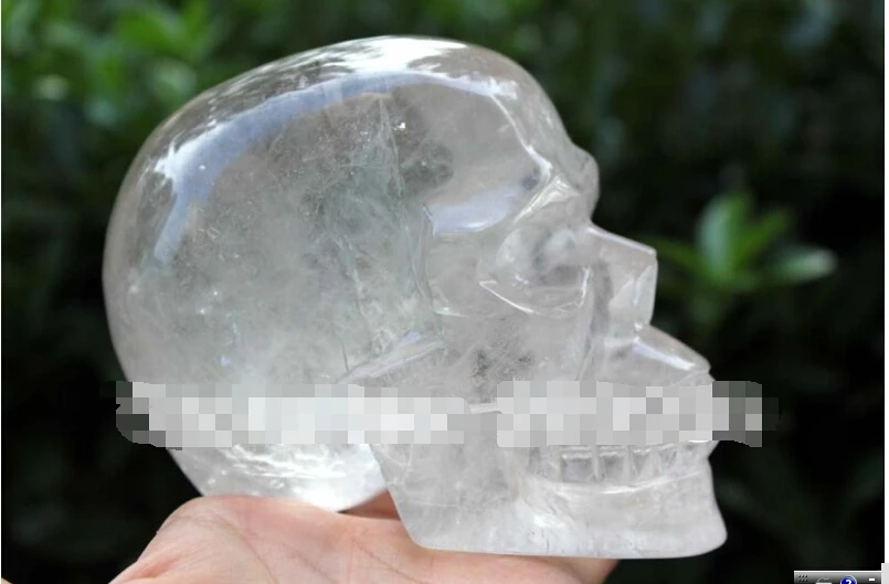 JJooyying005551@@Clear Rock Quartz Natural Crystal Skull Carving ART Healing | Дом и сад