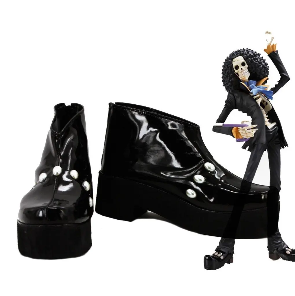 One Piece Anime Brook Cosplay Shoes Boots Custom Madein Shoes from