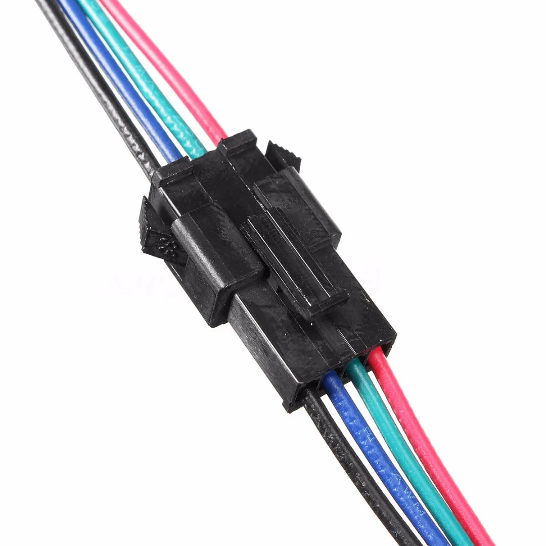 10 Sets 4 Pin JST SM 2.54mm Male & Female Connectors With 22AWG Wire 15cm Length