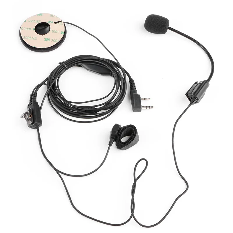 2Pin Helmet Motorcycle Race Headset Microphone For Kenwood Baofeng Two