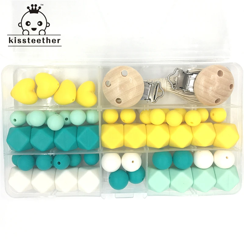 Baby Teether Toys Silicone Teething Kit Geometric Hexagon Silicone