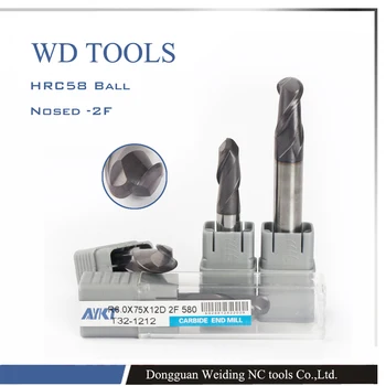 

stainess steel mills 2.0RX8CX100X4DX2f extra length ball nose high efficiency 100mm solid carbide end mill