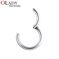6mm 8mm 10mm 12mm 12G 14G 16G Circular Septum Clicker Titanium Hoop Earrings Piercing For Women Men 1