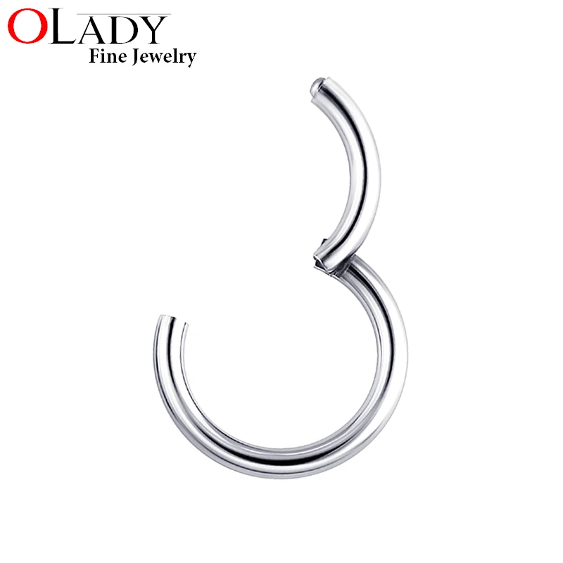 Hoop Earrings Silver 12g 16g 6mm 12mm Circular Septum Clicker Hoop Earrings Silver 12g 16g 6mm 12mm