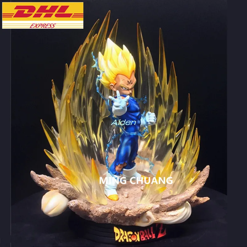 1" Статуя Dragon Ball Супер Saiyan бюст очарование Вегета полноразмерный портрет со светодиодный светильник GK фигурка игрушки 27 см B1338