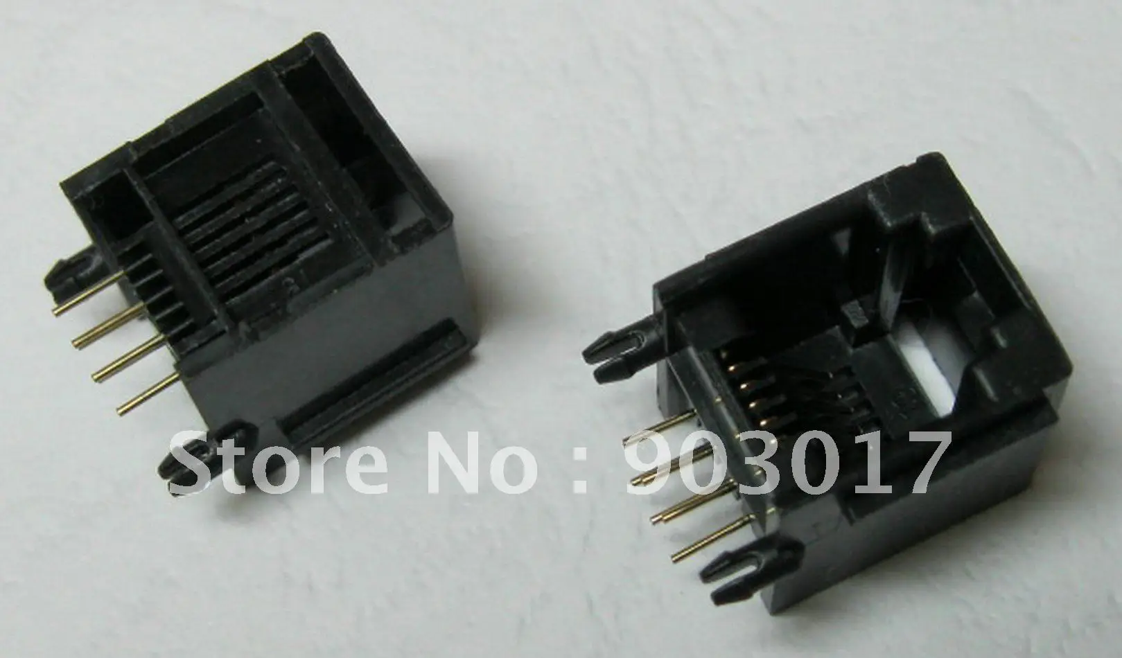 Black-6P6C-With-flange-Side-entry-Modular-Network-PCB-Jack-Connector-50 ...
