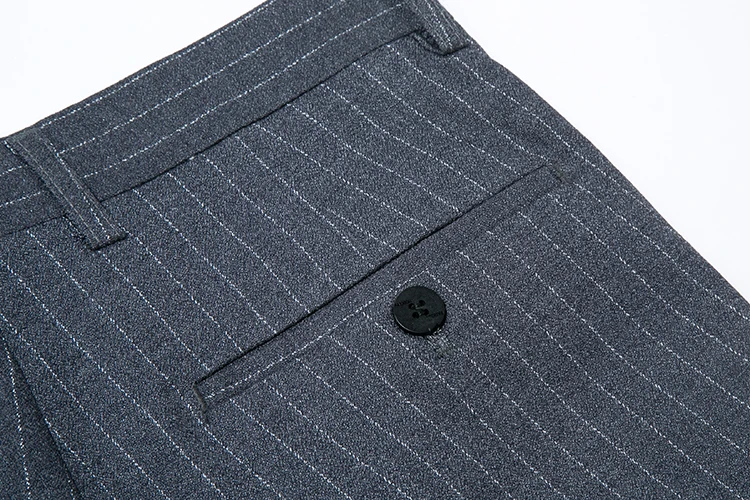 stripe wedding men suit