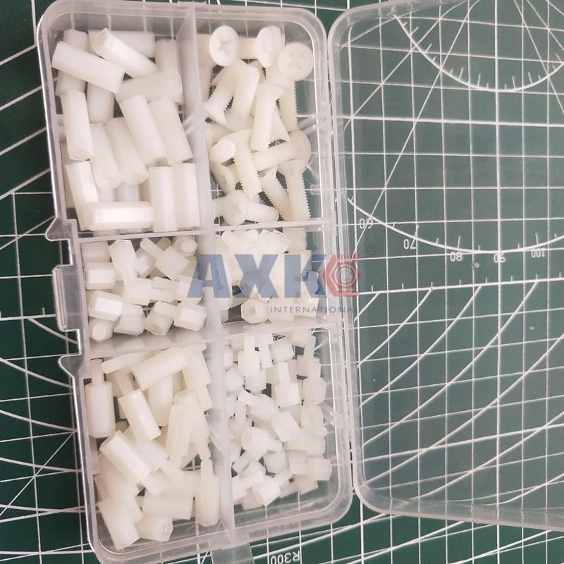 AXK 180 шт M2 нейлон M-F Шестигранная стойка Распорки/винт/набор гаек Наборы с Пластик