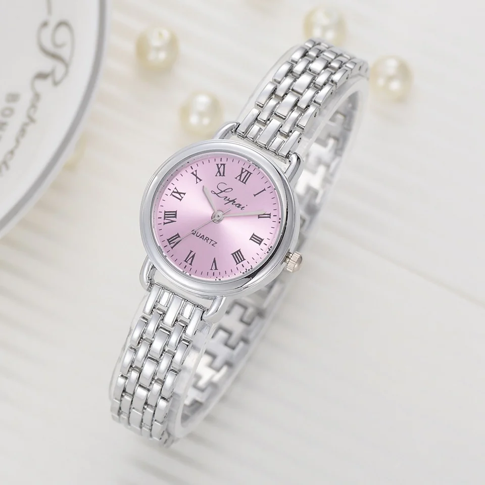 Lvpai брендовые роскошные часы для женщин, Простые Спортивные студенческие часы с розовым циферблатом, модные женские наручные часы
