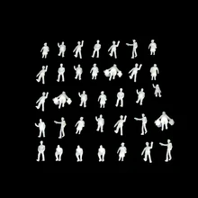 Teraysun 1:200 scale model  miniature white figures Architectural human HO ABS plastic peoples