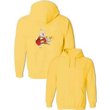

Alice In Wonderland White Rabbit With Clock Print Hoodie Women's Girl's Ladies Sweatshirt Pullover Cotton Jackets Long Sleeve