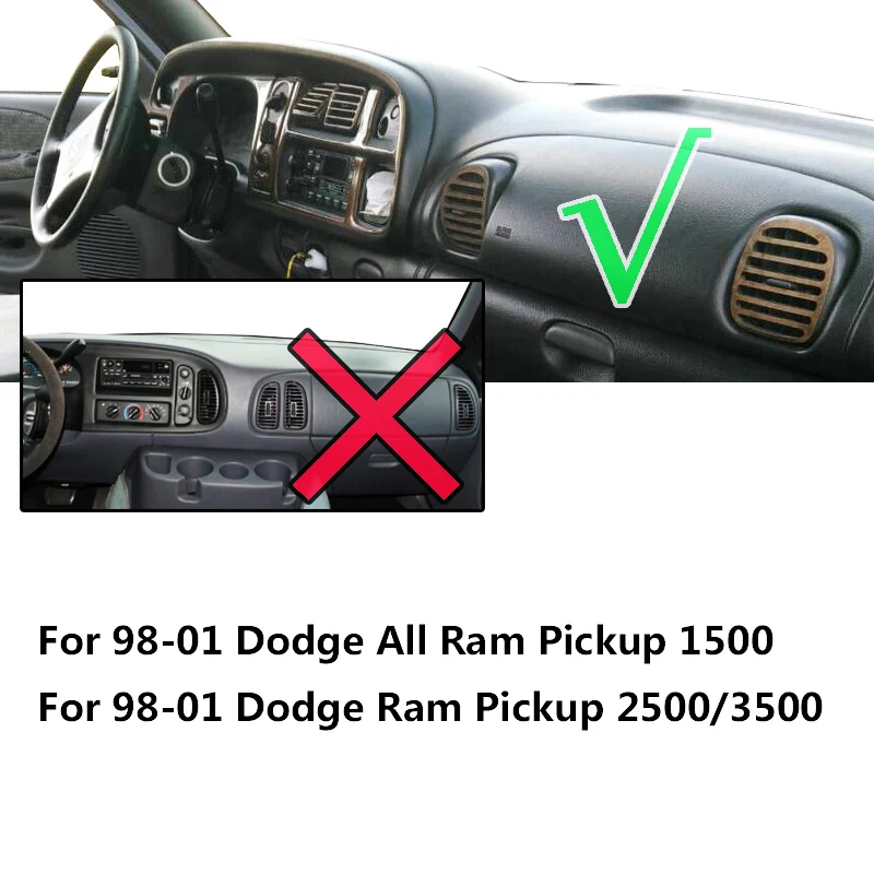 Подходит к Dodge Ram 1500 2500 3500 Pickup 1998 1999 2000 2001 коврик для приборной панели ковровое покрытие светло-серый