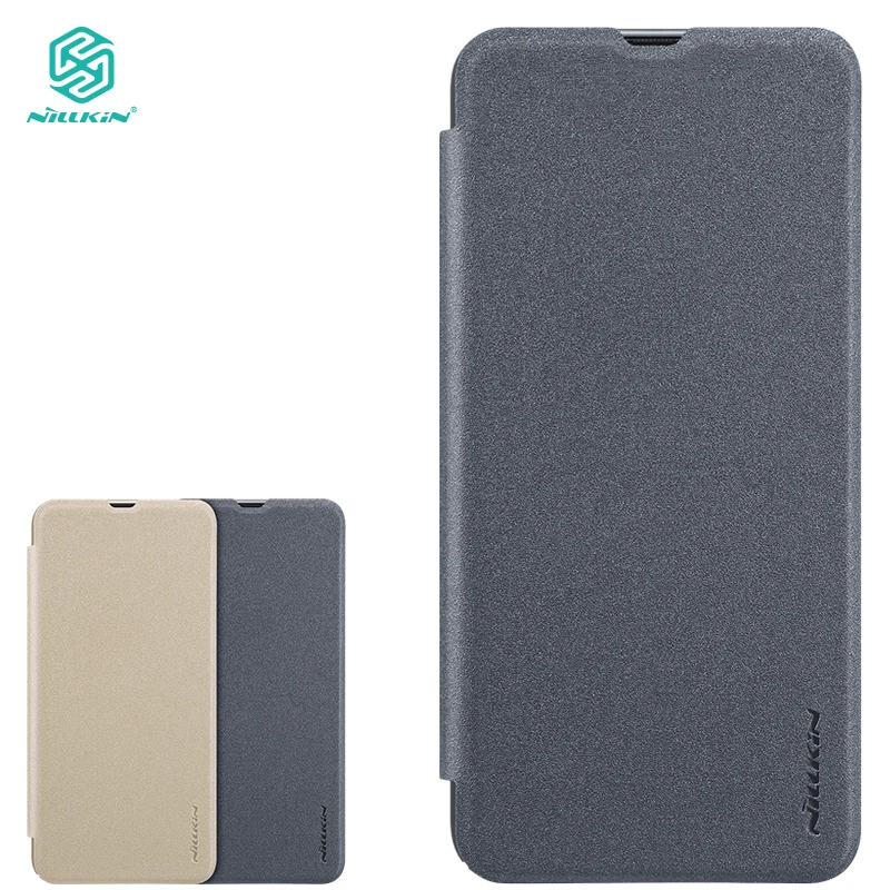 Nillkin кожаный чехол для Samsung Galaxy A50 блестящий PU + жесткий пластиковый флип-чехол