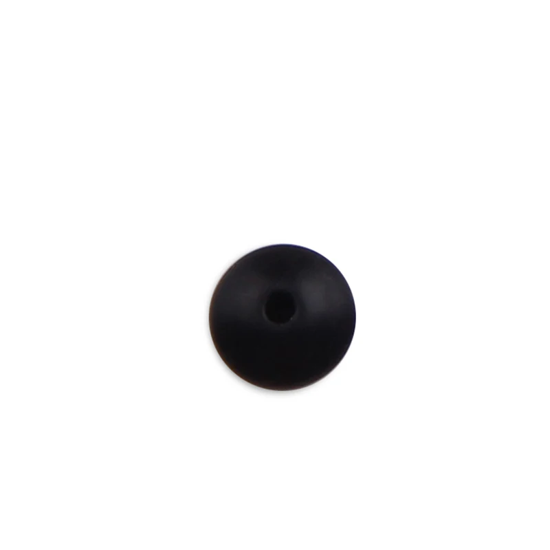 TYRY. HU 12 мм силиконовые ленты бусины для прорезиненное Силиконовое ожерелье для прорезывания зубов Прорезыватель 100 шт BPA бесплатно чечевица свободные бусины мягкие цвета жемчуг - Цвет: 10 Black