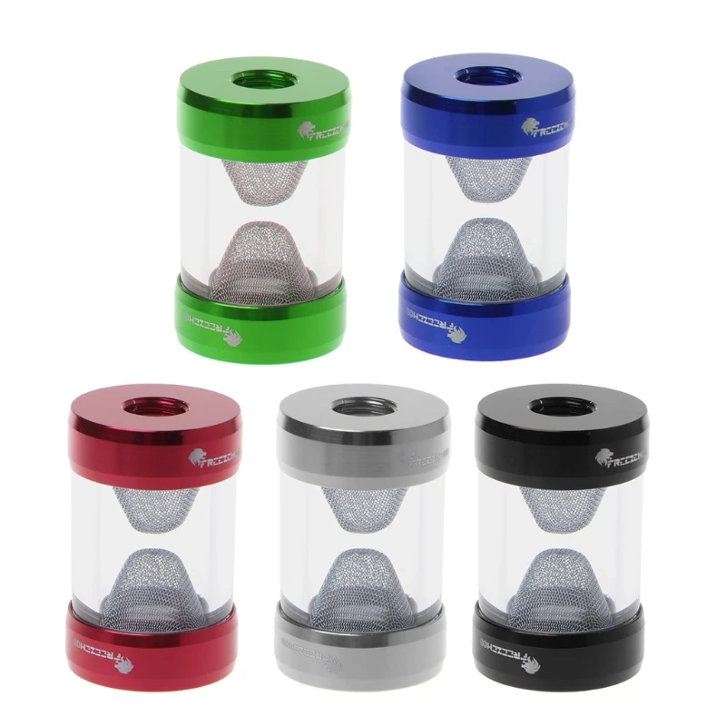 

G1/4 Water Cooling Filter 0.15mm Double Head Metal Cover Cylinder Filter For PC