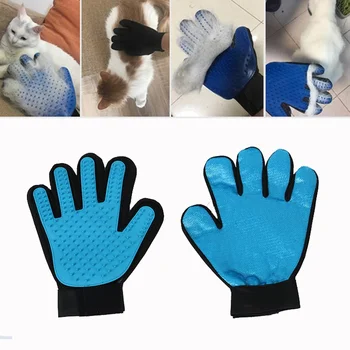 

Anti-static pet hair removal gloves silicone pet toothbrush multi-function massage bath pet glove car sofa pet hair removal tool