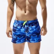 Для Мужчин's Пляжные шорты камуфляж быстросохнущие пляжная одежда новая кожа персика Spa шорты для активного отдыха купальник для серфинга шорты