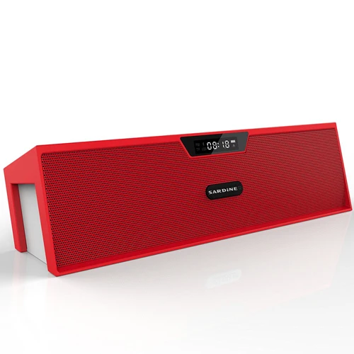 Сардины SDY-019 беспроводной Bluetooth Портативная колонка HIFI 10 Вт USB усилители домашние стерео звук баров коробка с микрофоном FM радио для iPhone - Цвет: Red